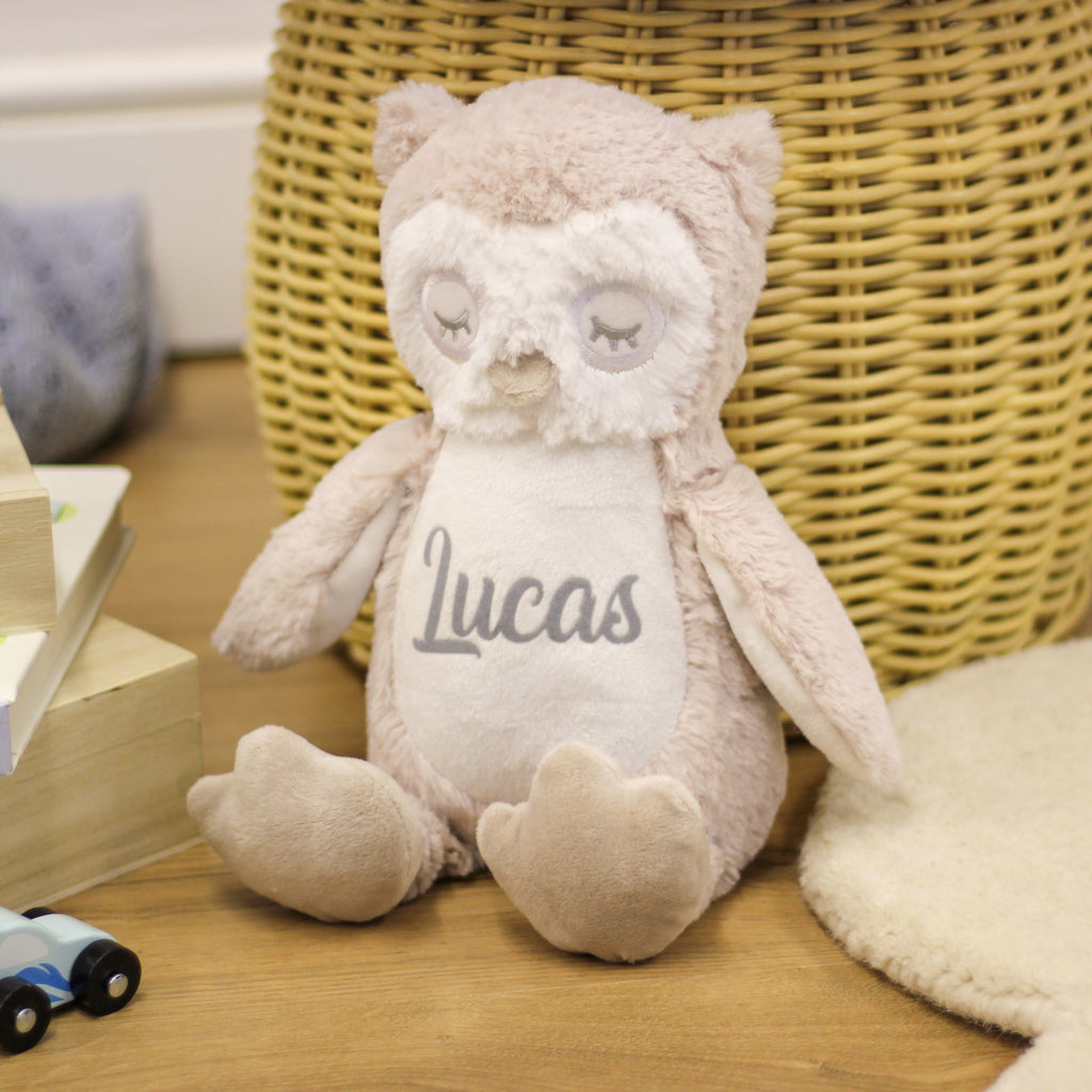 Personalised Owl Teddy Bear Toy Gift For Baby