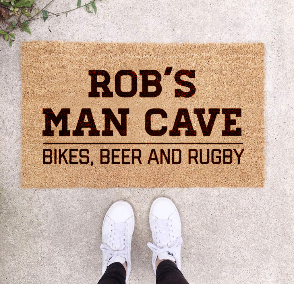 Personalised Man Cave Doormat For Him