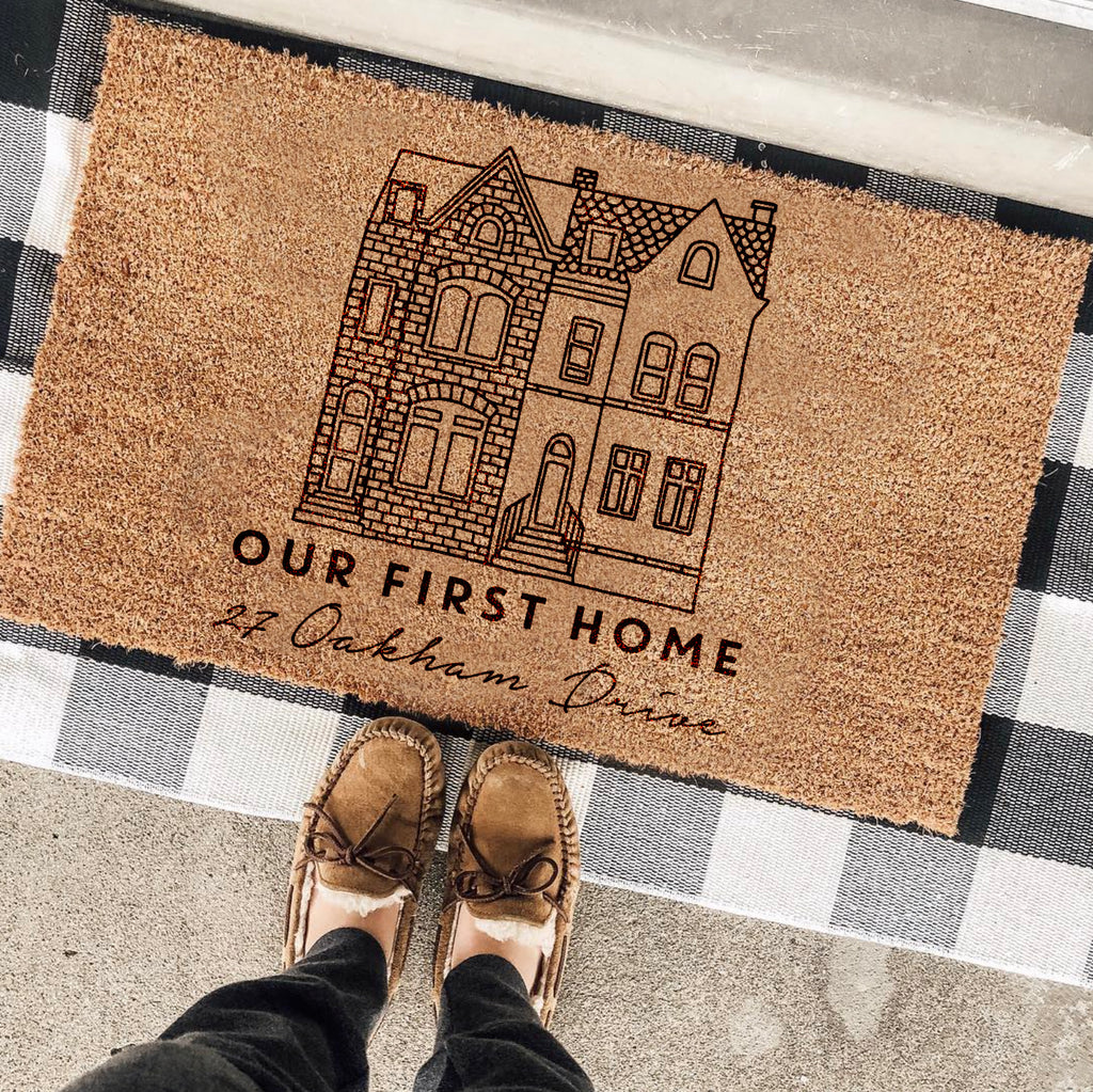 Personalised First House Door Mat