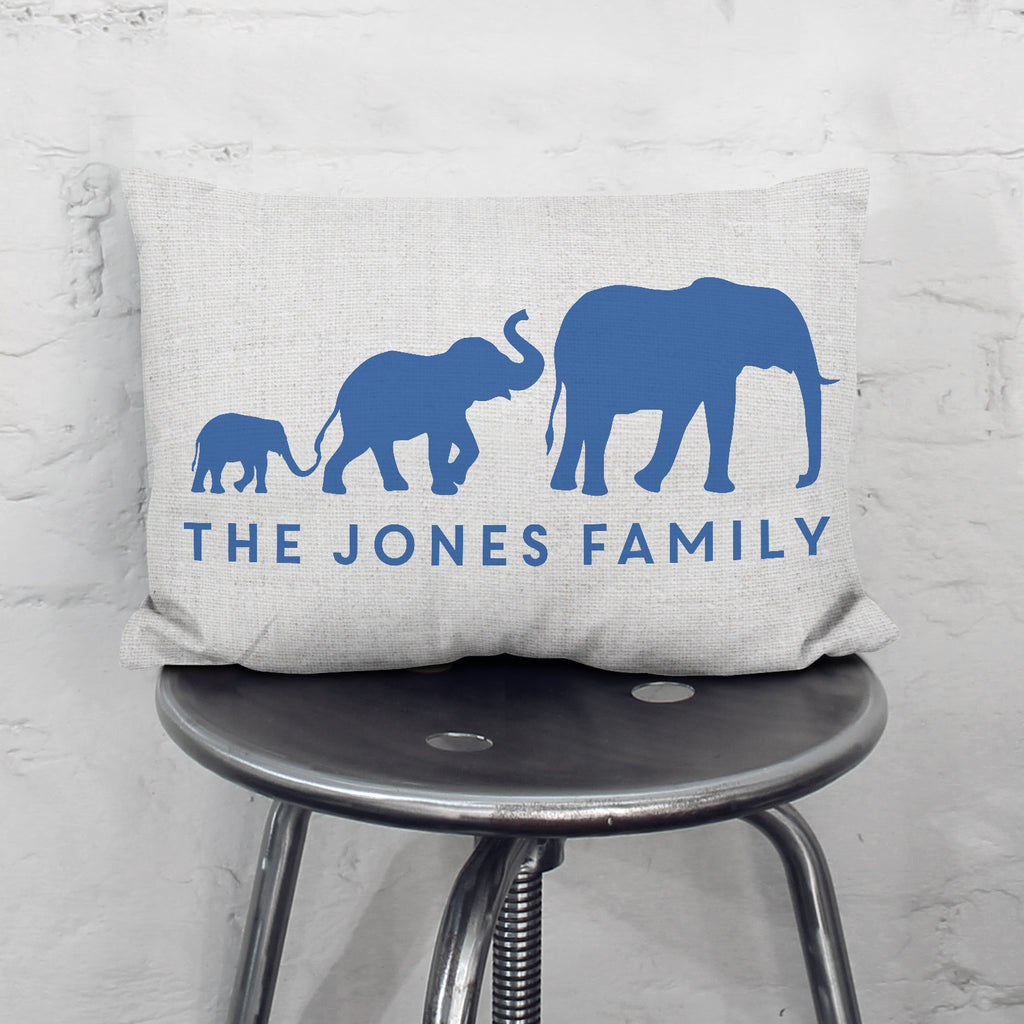 Personalised Elephant Family Cushion